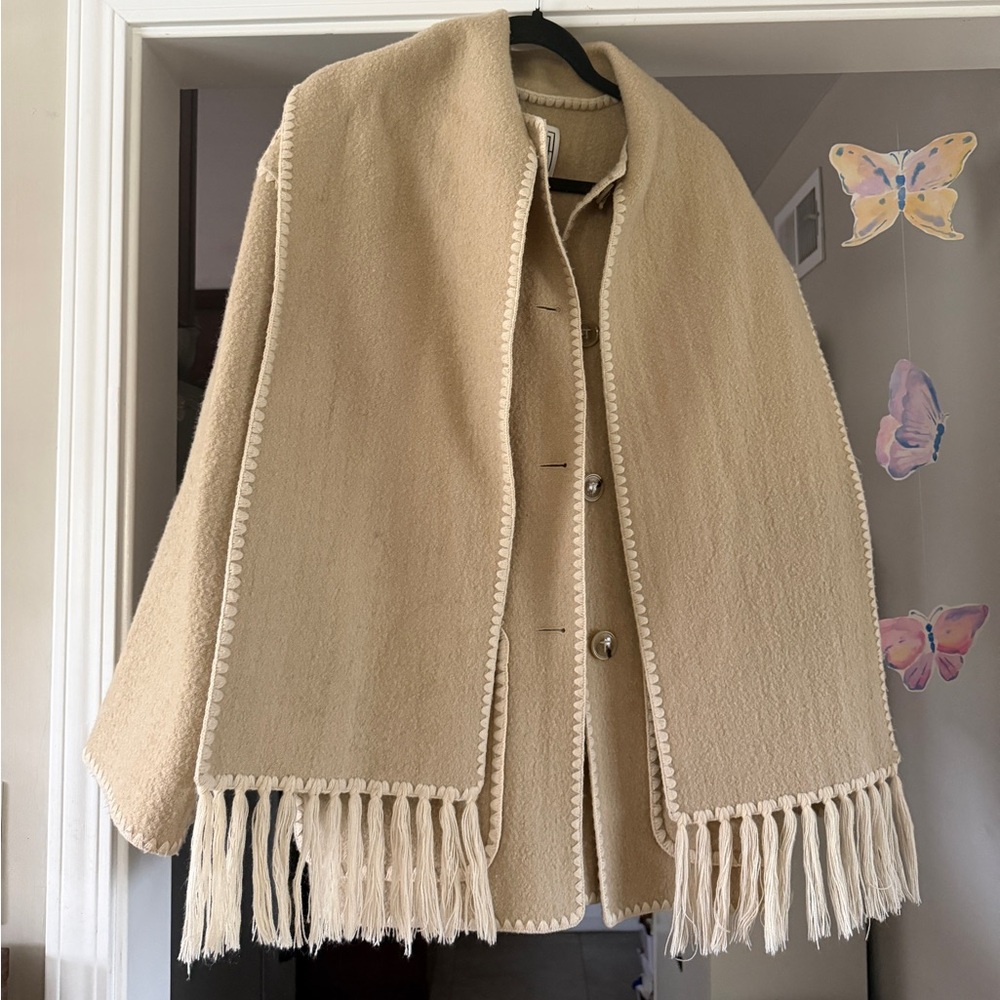 Toteme Beige Scarf Coat SEE DESCRIPTION